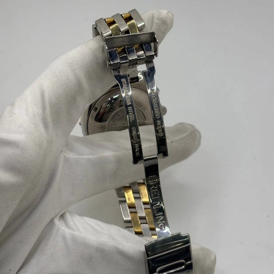 Montre BREITLING "Chronomat" en or jaune et acier - Image 4
