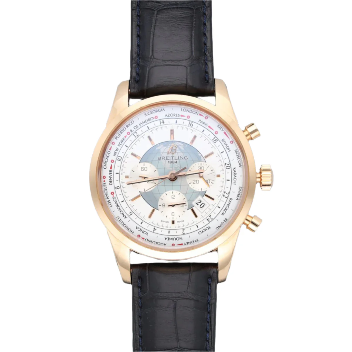 Montre BREITLING "Transocean Unitimeen" en or rose