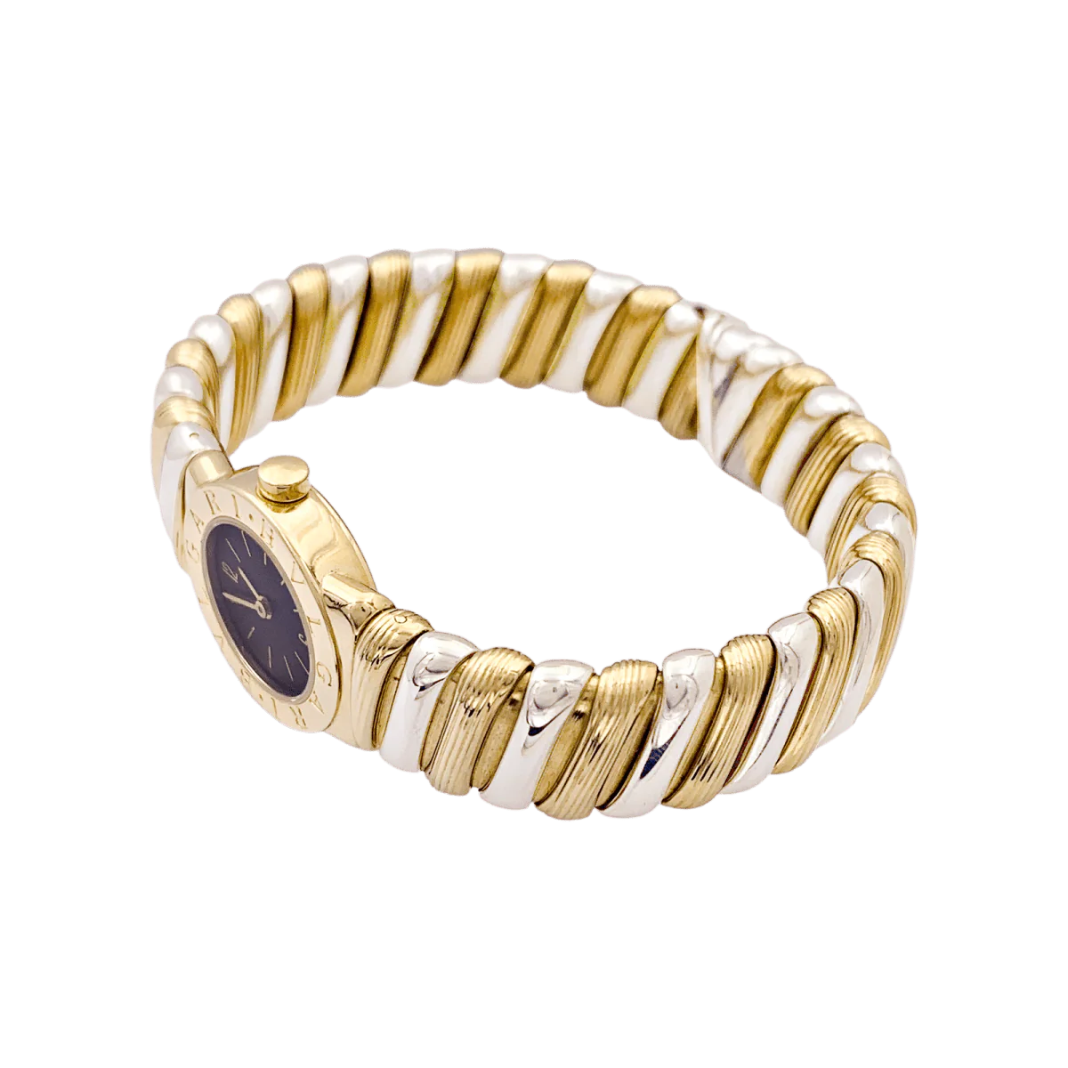 Montre BULGARI "BB 19 2T", en or jaune et blanc - Image 3