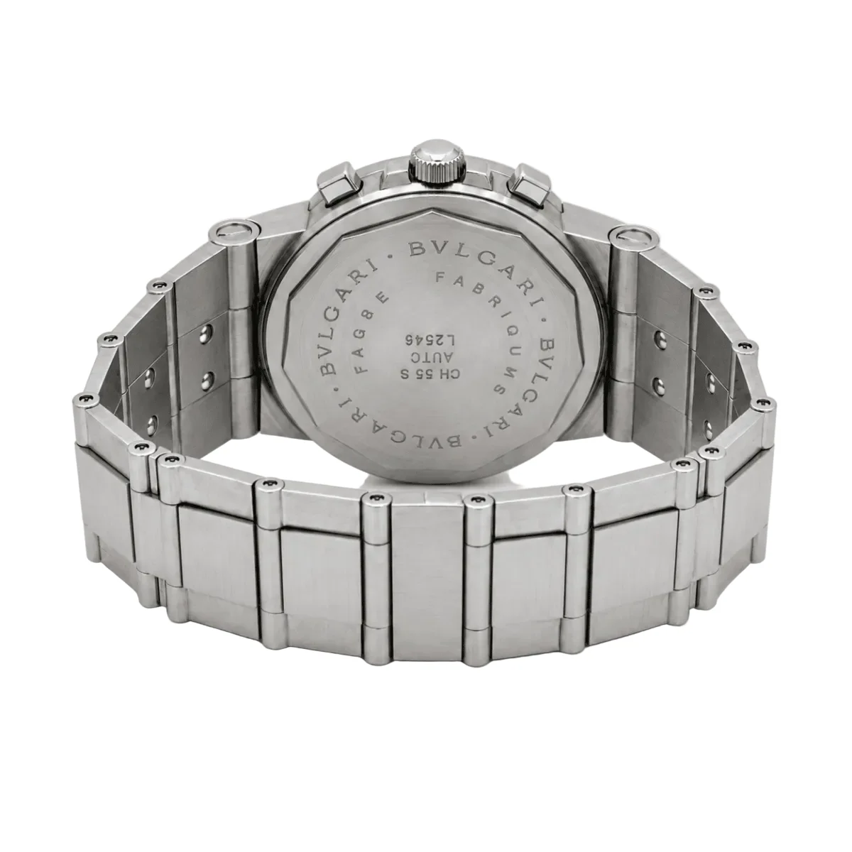 Montre BULGARI  "Diagono" en acier et diamants - Image 4