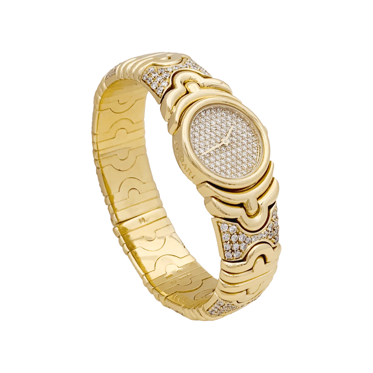 Montre BULGARI "Parentesi" en or jaune et diamants - Image 3