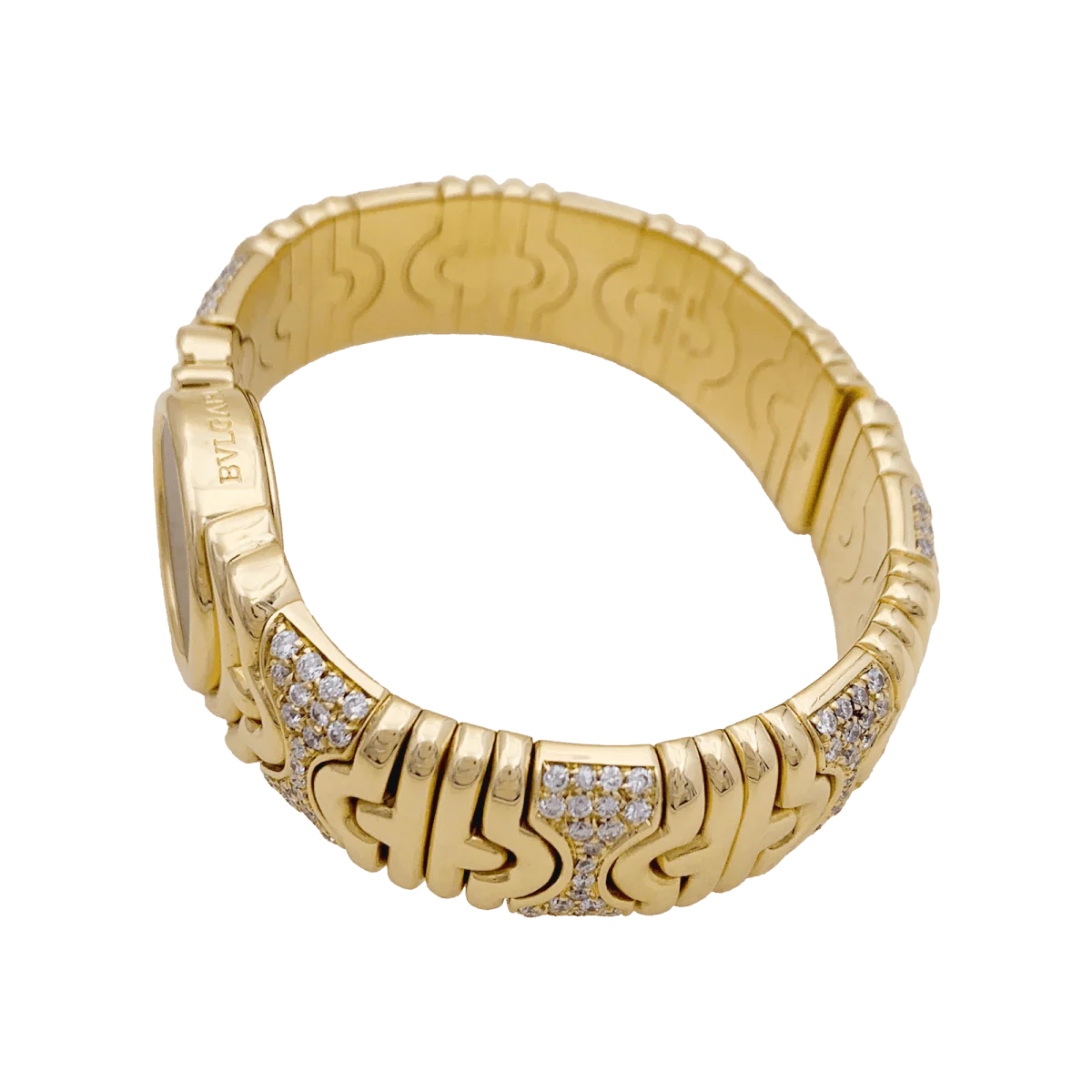 Montre BULGARI "Parentesi" en or jaune et diamants - Image 6