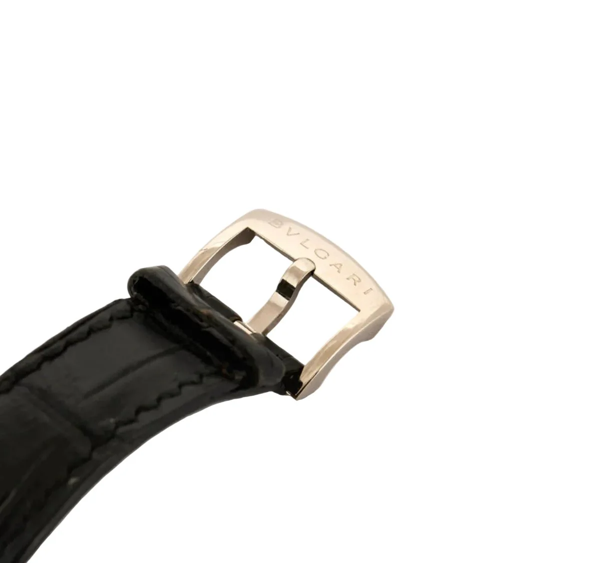 Montre BULGARI "Retrangolo" en or blanc, cuir, quartz et diamants - Image 7