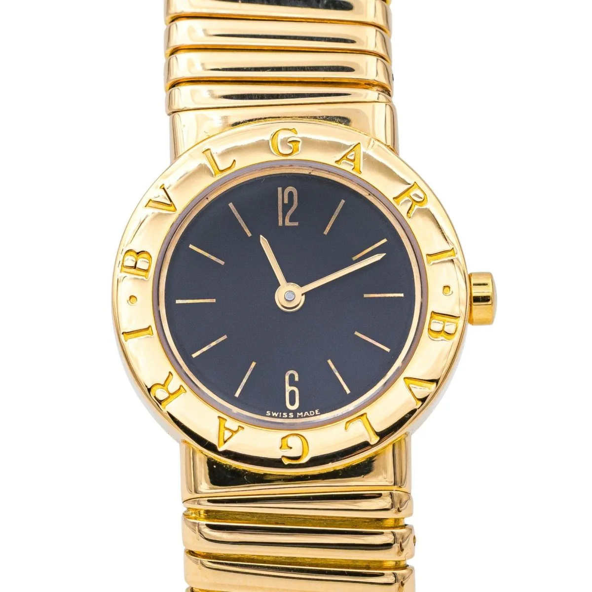 Montre BULGARI "Tubogas" en or jaune et saphir - Image 3