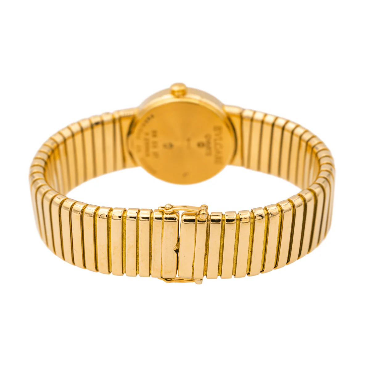 Montre BULGARI "Tubogas" en or jaune et saphir - Image 5