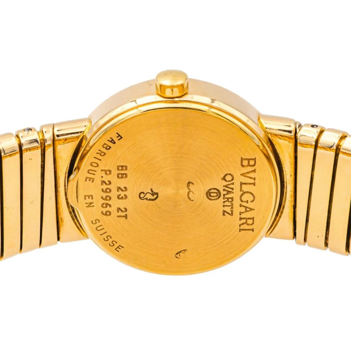 Montre BULGARI "Tubogas" en or jaune et saphir - Image 6