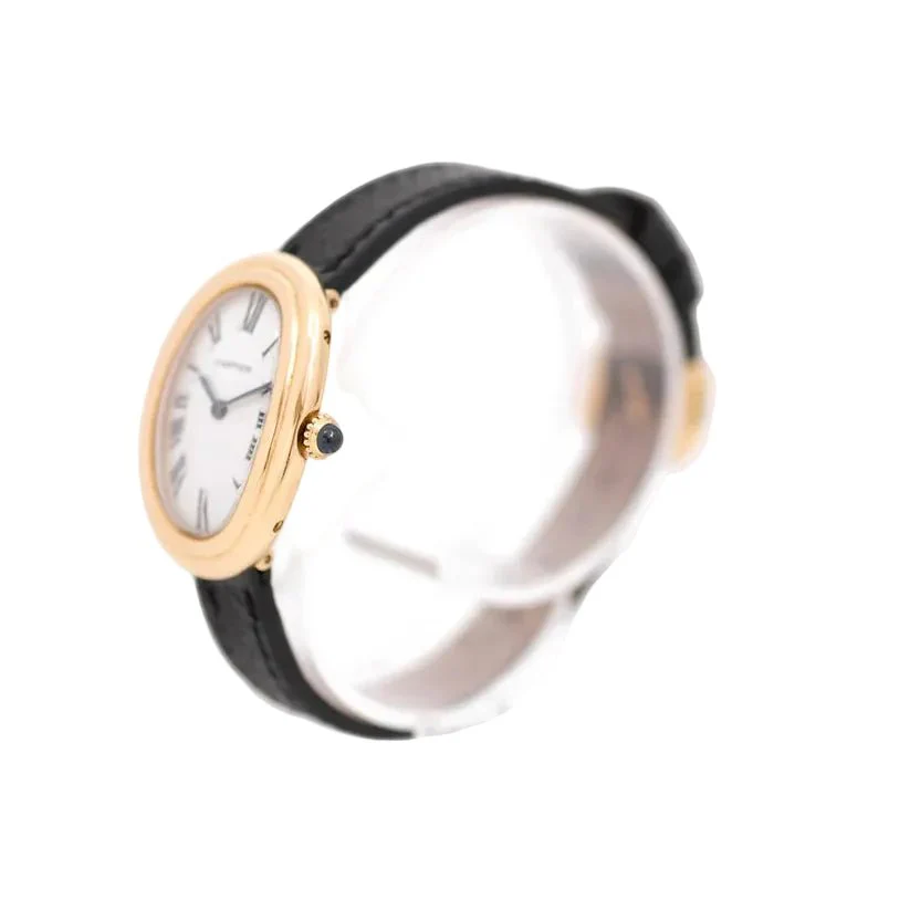 Montre CARTIER "Baignoire" en jaune et cuir - Image 3