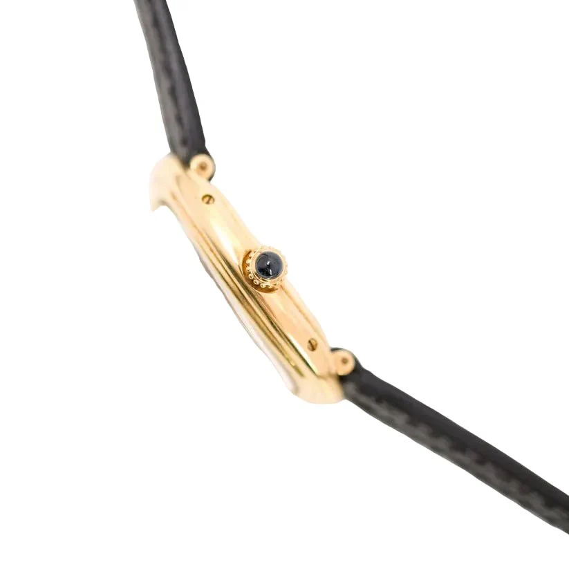 Montre CARTIER "Baignoire" en jaune et cuir - Image 6