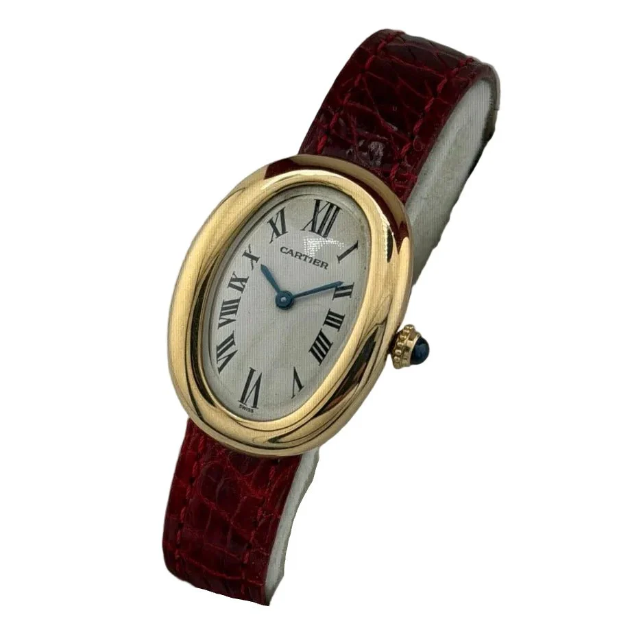 Montre CARTIER "Baignoire" en or jaune et cuir - Image 2