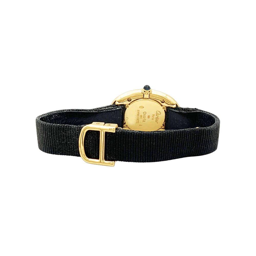 Montre CARTIER "Baignoire" en or jaune, acier et cuir - Image 4