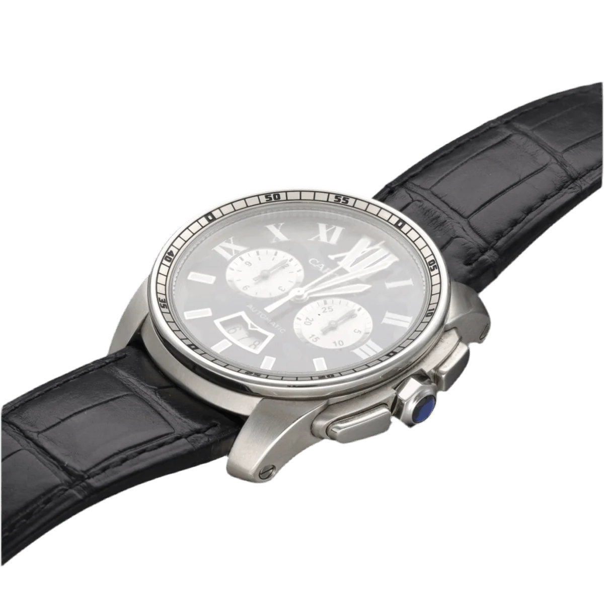 Montre CARTIER "Calibre Chronographe" en acier - Image 5