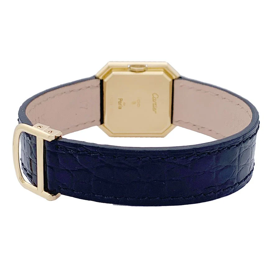 Montre CARTIER "Ceinture" en or jaune et cuir - Image 3