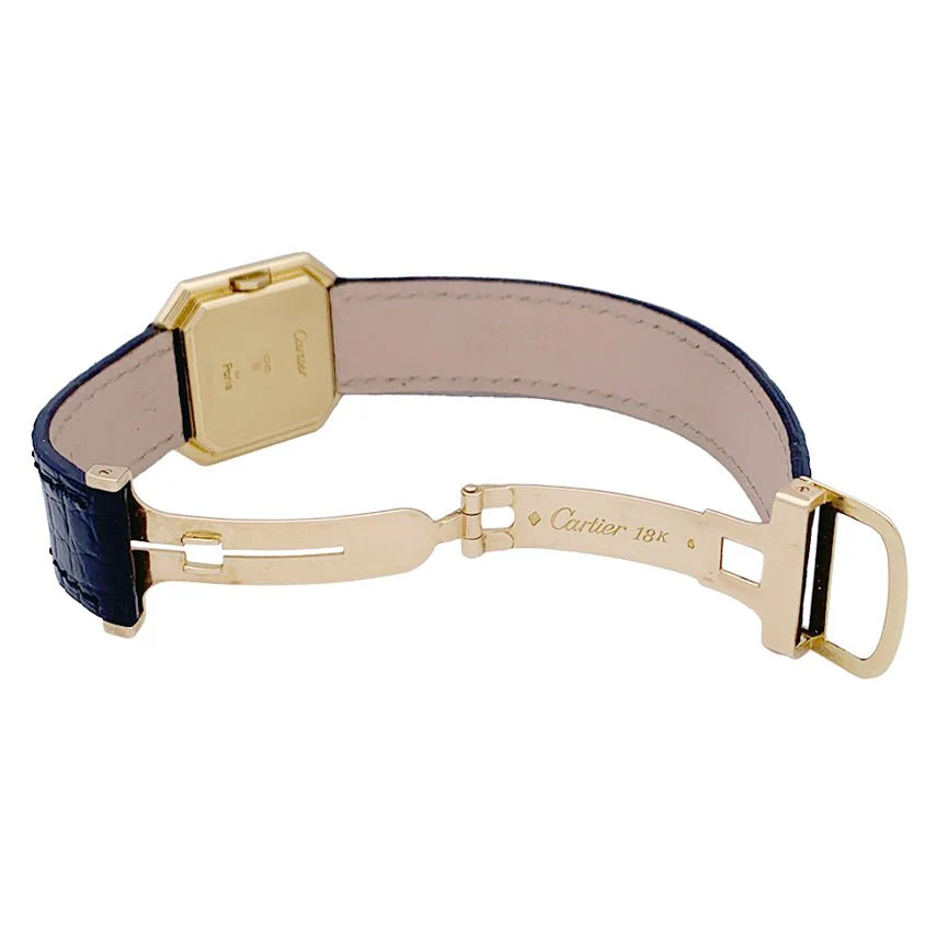 Montre CARTIER "Ceinture" en or jaune et cuir - Image 4