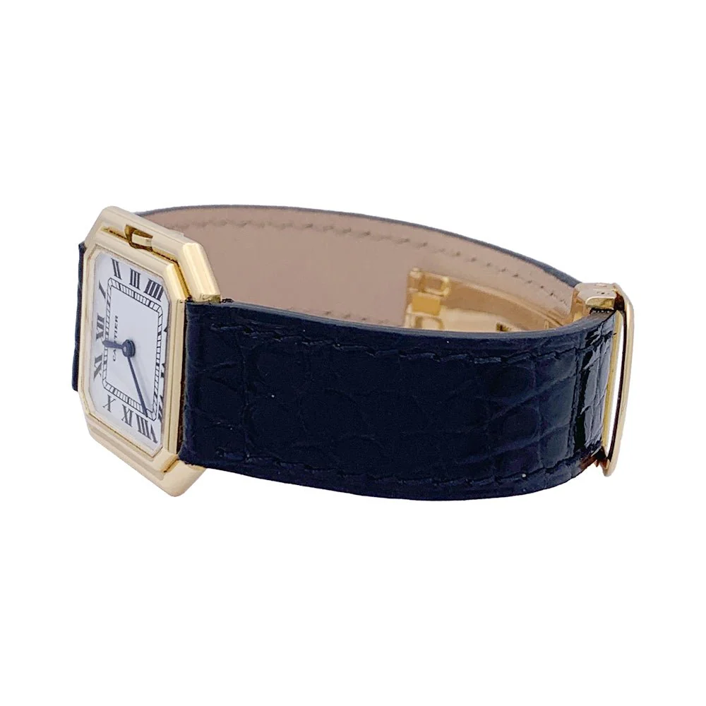 Montre CARTIER "Ceinture" en or jaune et cuir - Image 5