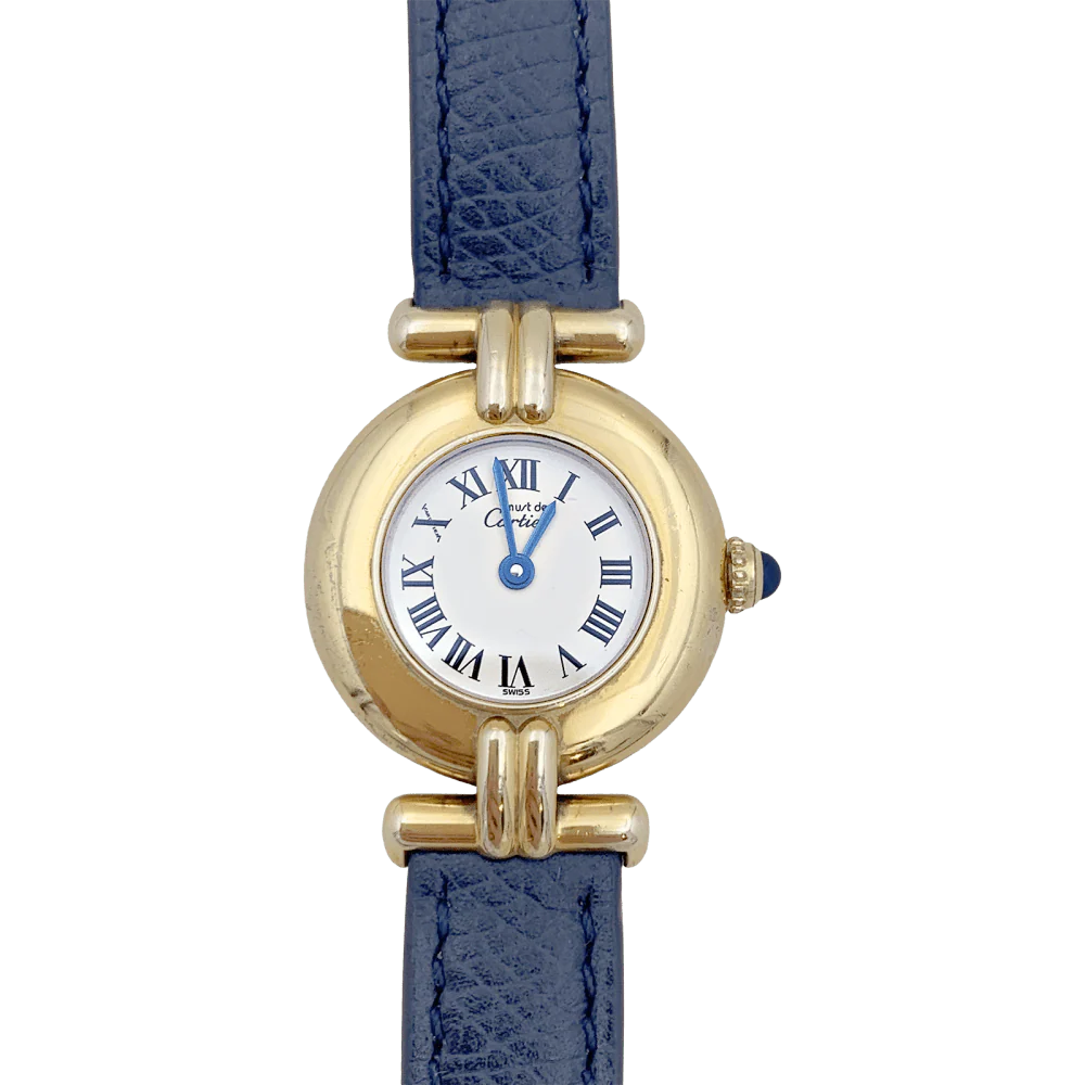 Montre CARTIER "Colisée Must" en argent, cuir et acier - Image 3