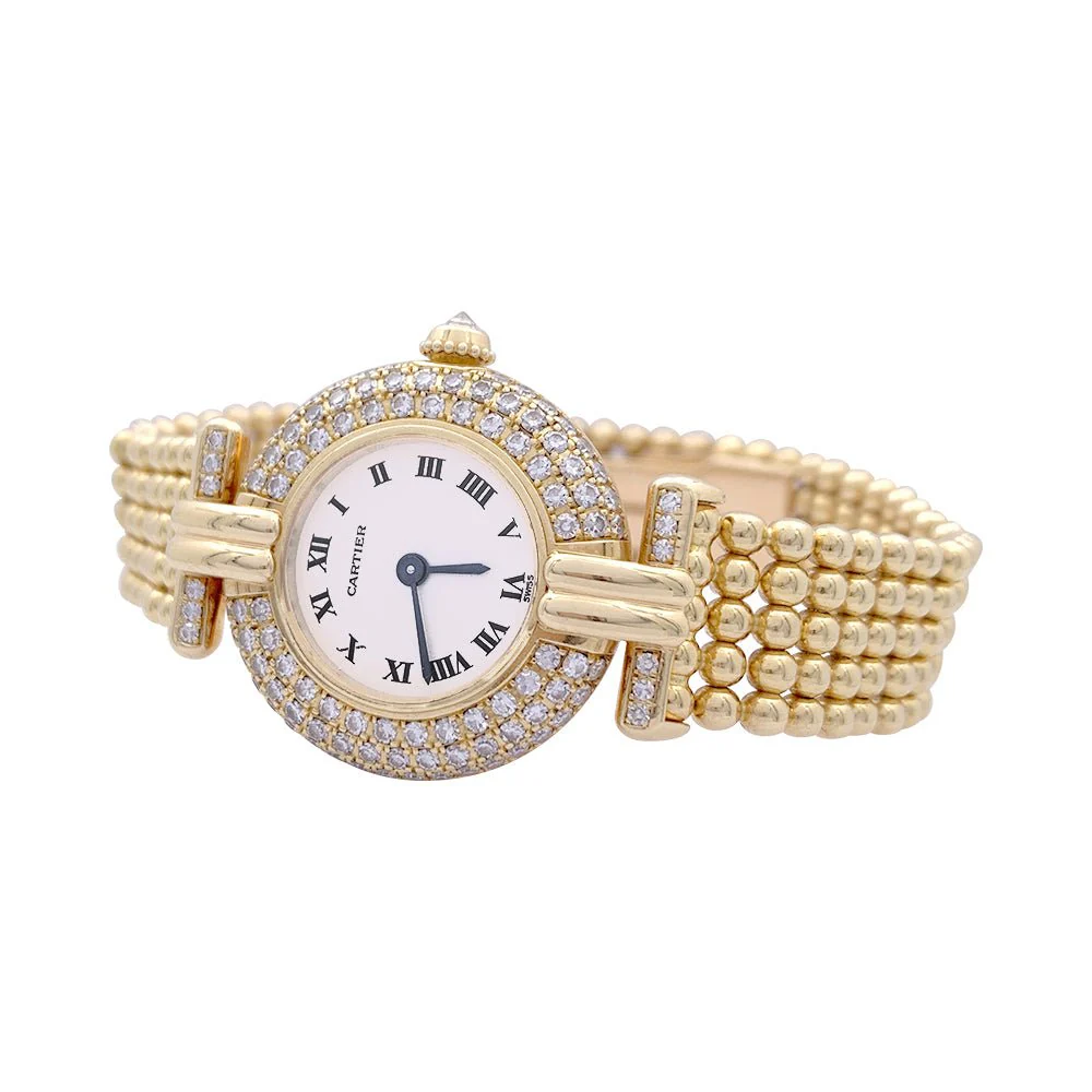 Montre Cartier "Colisée", or jaune et diamants. - Image 2