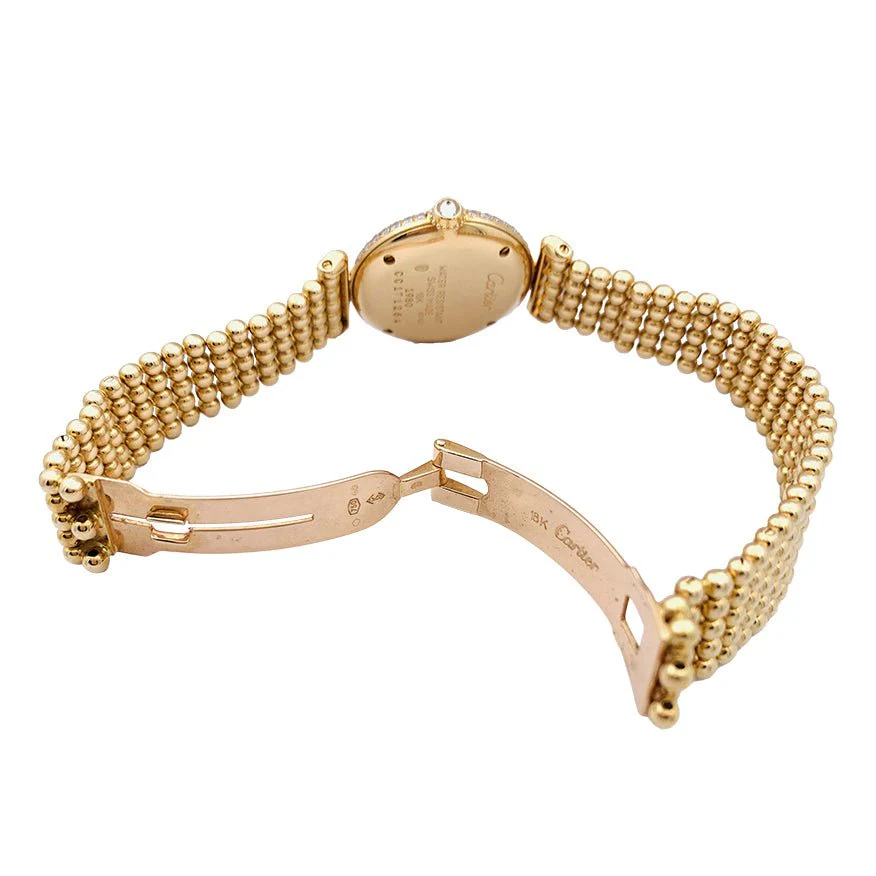 Montre Cartier "Colisée", or jaune et diamants. - Image 4