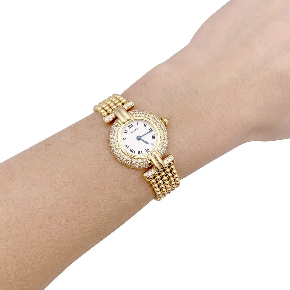 Montre Cartier "Colisée", or jaune et diamants. - Image 5