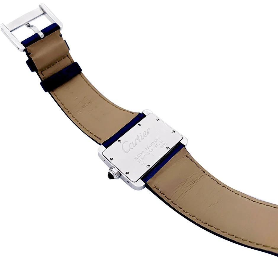 Montre Cartier, "Divan", acier. - Image 2