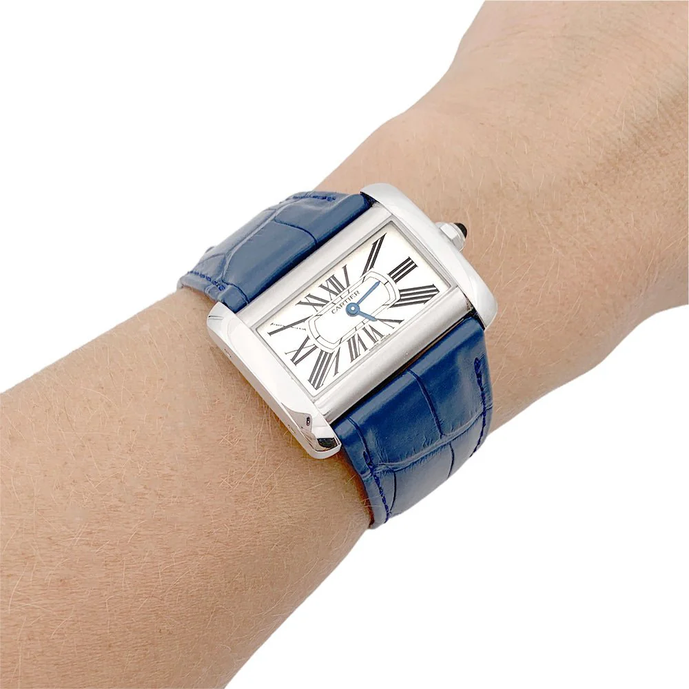 Montre Cartier, "Divan", acier. - Image 4