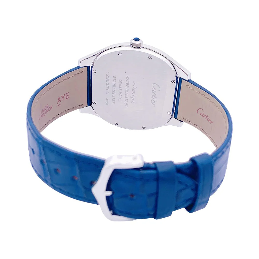 Montre CARTIER "Drive de Cartier Extra-Plate" en acier et cuir - Image 5