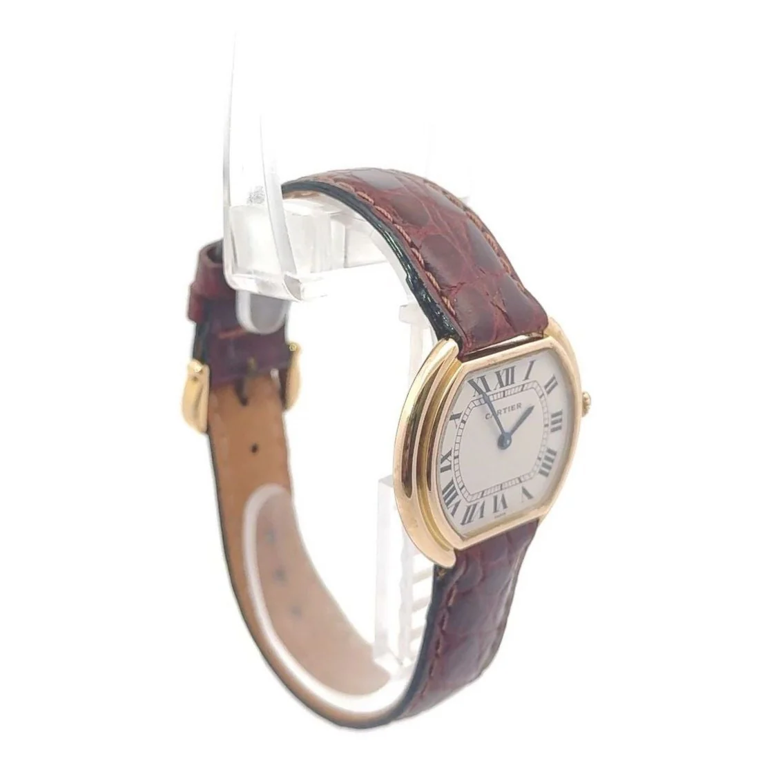 Montre CARTIER "Ellipse" en or jaune et cuir - Image 2
