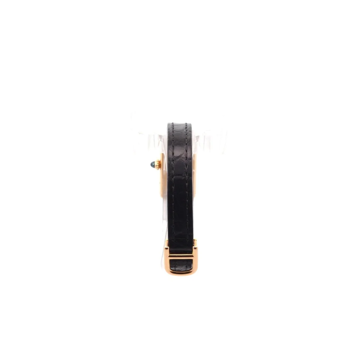 Montre CARTIER "Mini Tank" en or jaune et cuir - Image 5