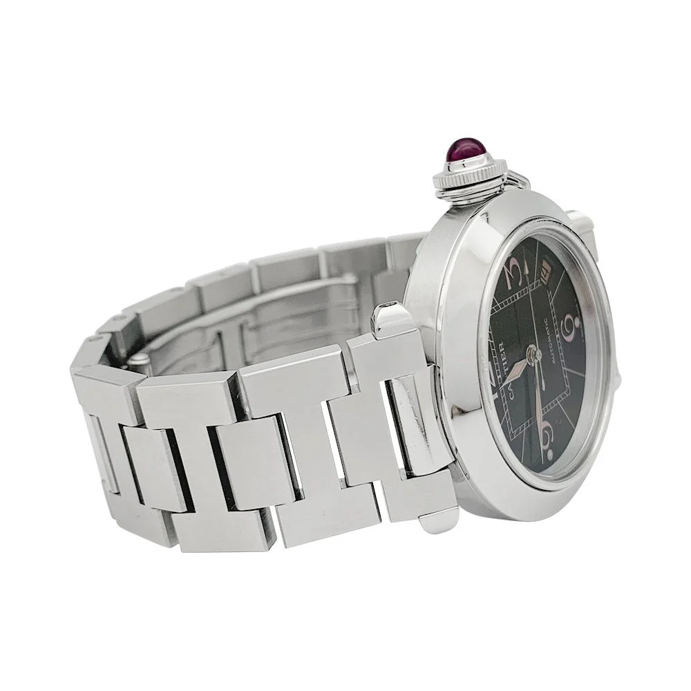 Montre CARTIER "Pasha" en acier et tourmaline - Image 5