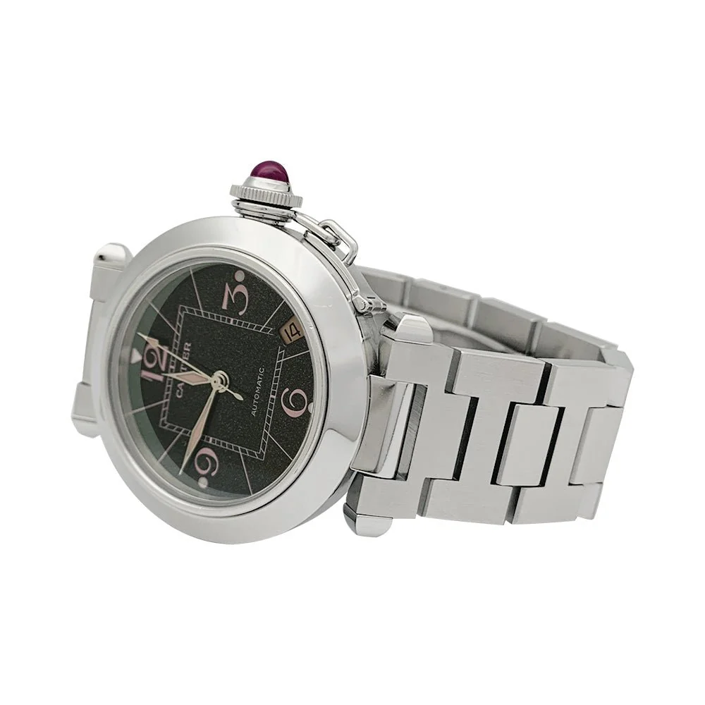 Montre CARTIER "Pasha" en acier et tourmaline - Image 7