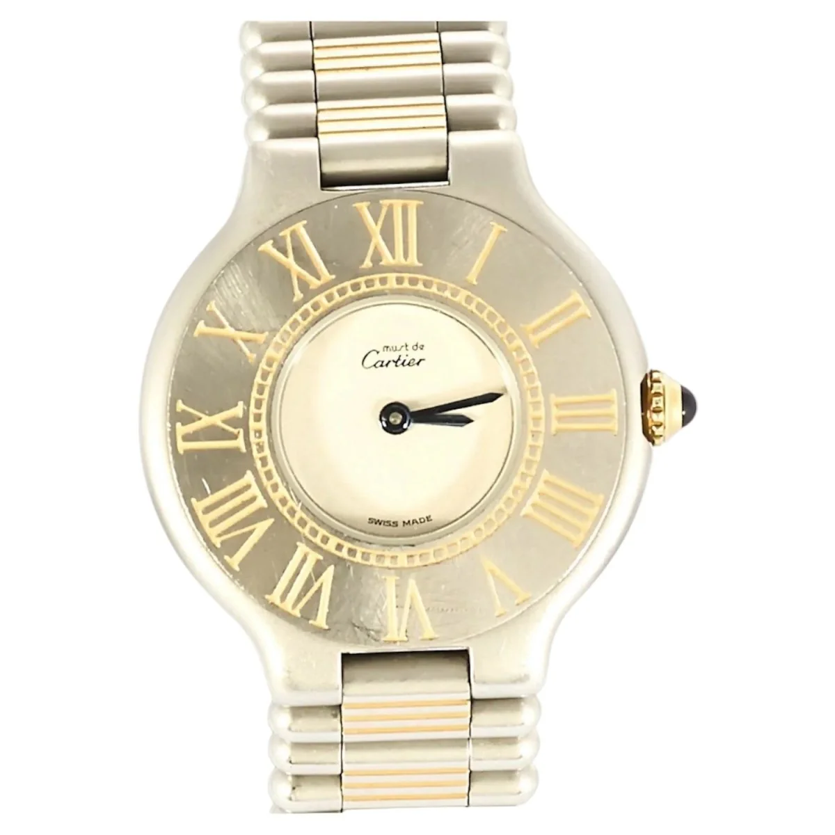 Montre CARTIER "Must 21" en acier et plaqué or
