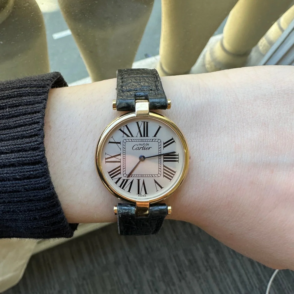 Montre CARTIER, "Must" en argent et vermeil - Image 2