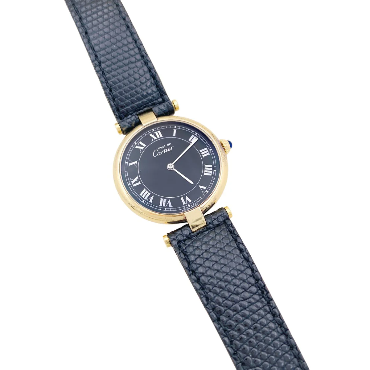 Montre CARTIER "Must Vendôme" en vermeil et cuir - Image 3