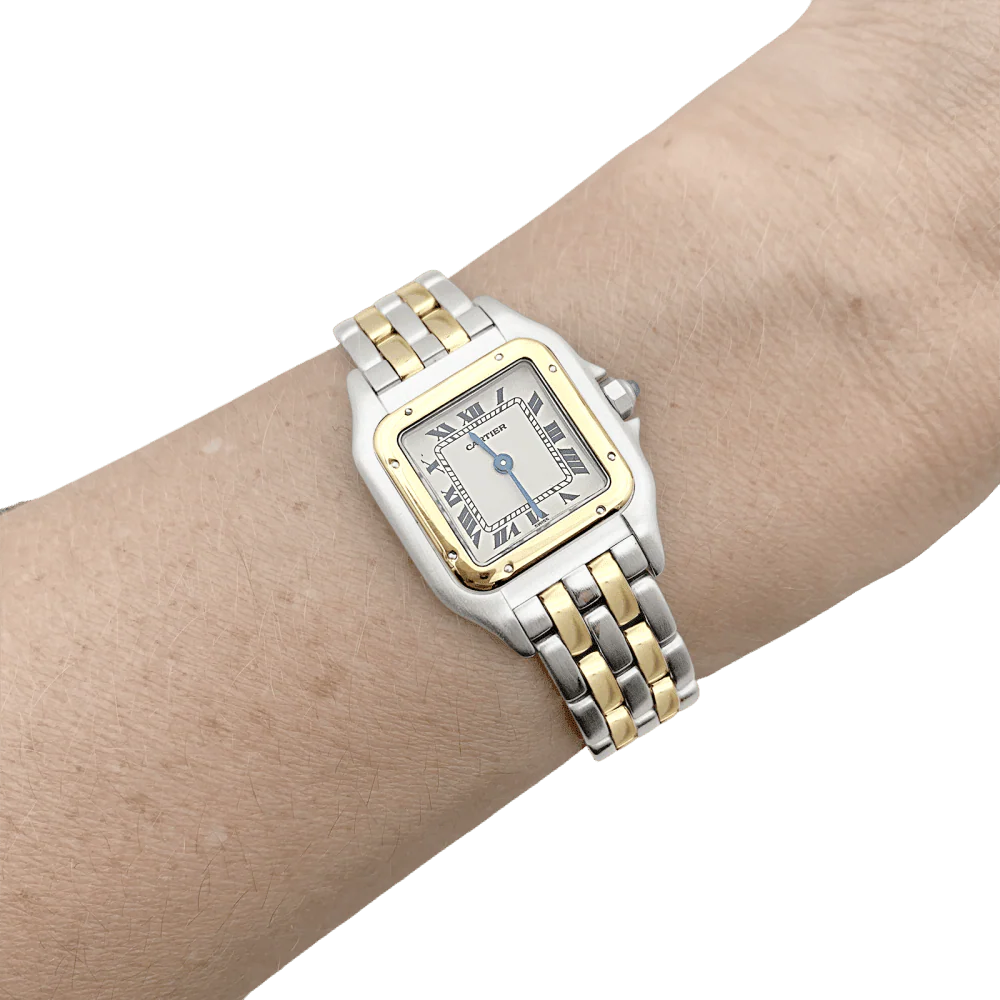 Montre CARTIER "Panthère" en or jaune et acier - Image 2
