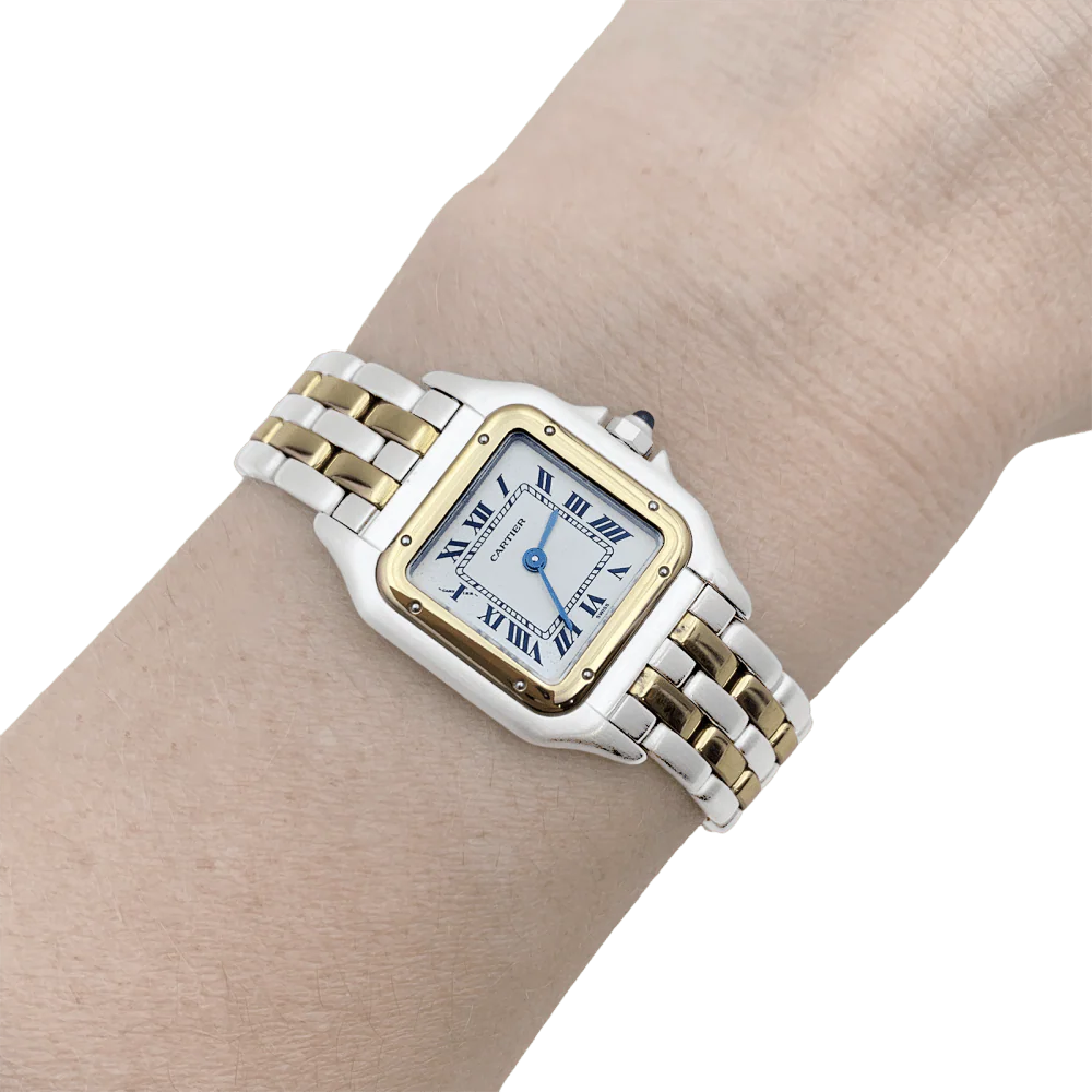 Montre CARTIER "Panthère" en or jaune et acier - Image 2