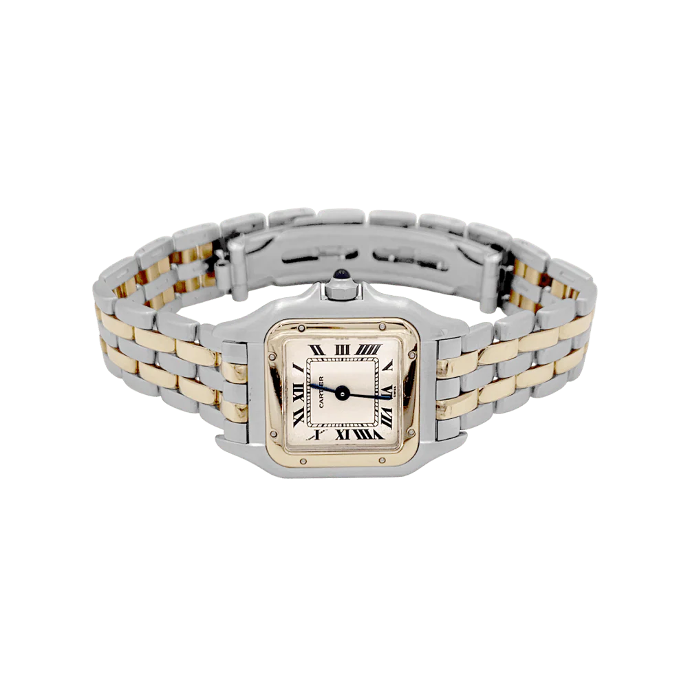 Montre CARTIER "Panthère" en or jaune et acier - Image 4
