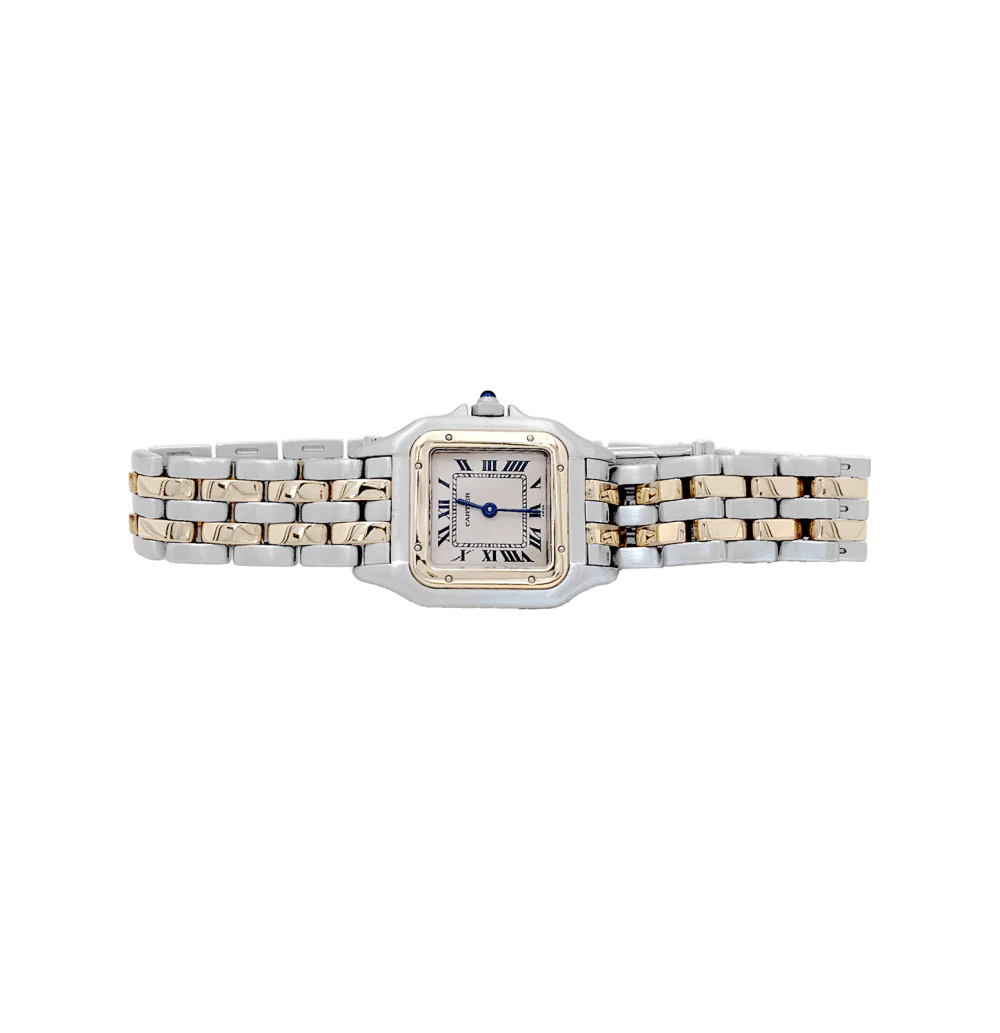 Montre CARTIER "Panthère" en or jaune et acier - Image 6
