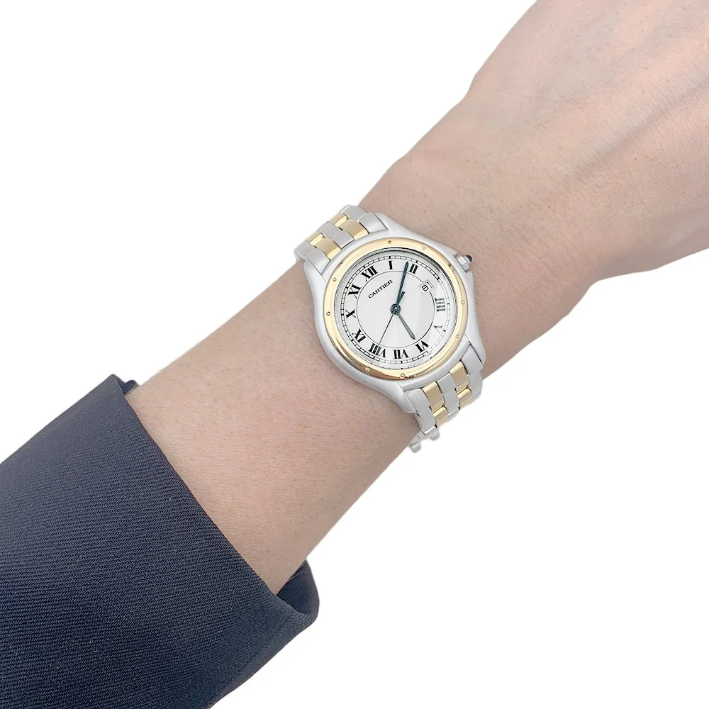 Montre CARTIER "Panthère Cougar" en or jaune et acier - Image 2