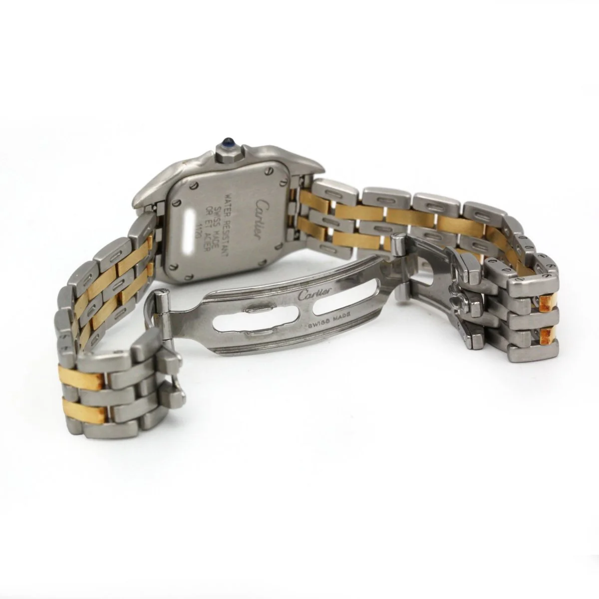 Montre CARTIER "Panthère" en or jaune, acier et quartz - Image 3