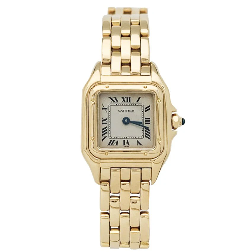 Montre Cartier, "Panthère", or jaune.