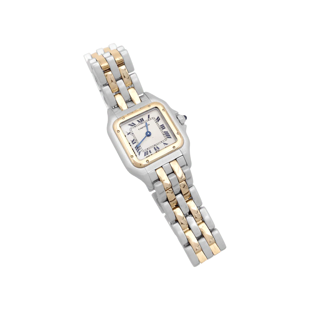 Montre CARTIER "Panthère" en or jaune et acier - Image 3