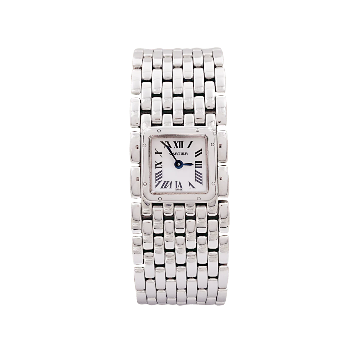Montre CARTIER "Panthère ruban" en acier et nacre