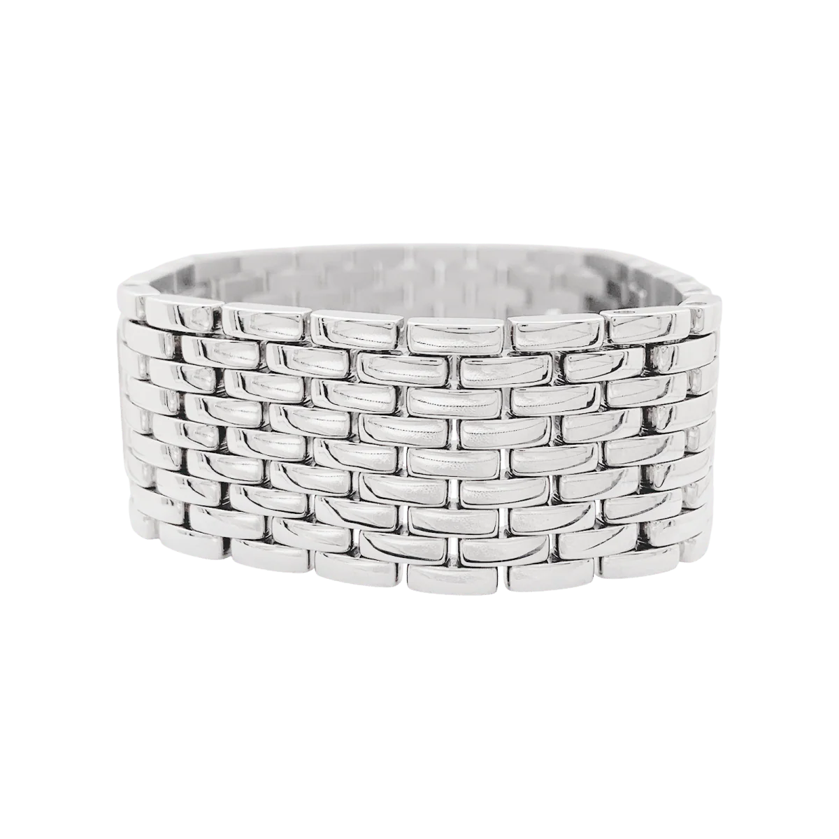 Montre CARTIER "Panthère ruban" en acier et nacre - Image 3