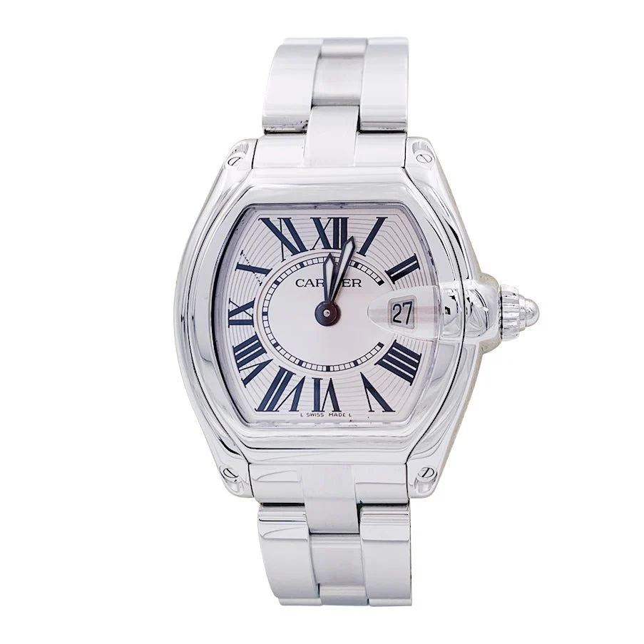 Montre CARTIER "Roadster", acier sur acier.