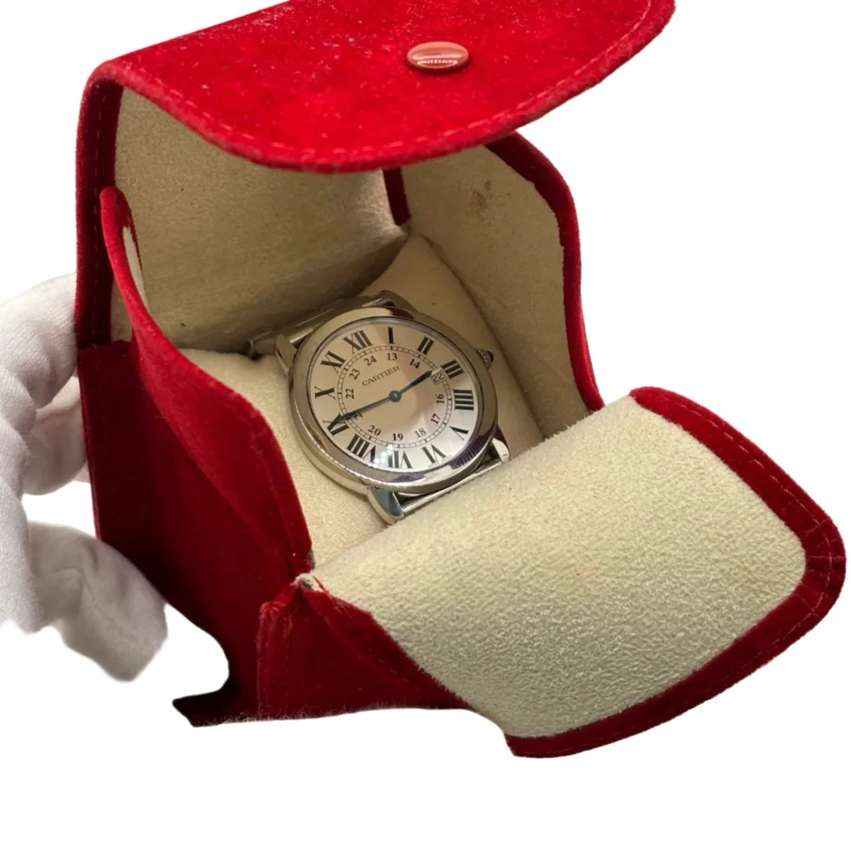Montre CARTIER "Ronde Solo" en acier - Image 7