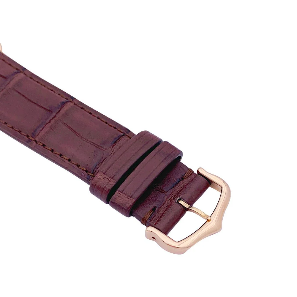 Montre Quartz CARTIER "Ronde Solo" en or rose, acier et cuir - Image 5