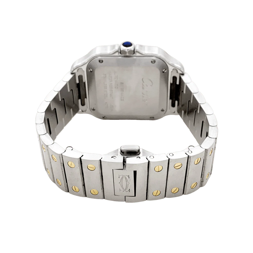 Montre CARTIER "Santos" en acier et or jaune - Image 4