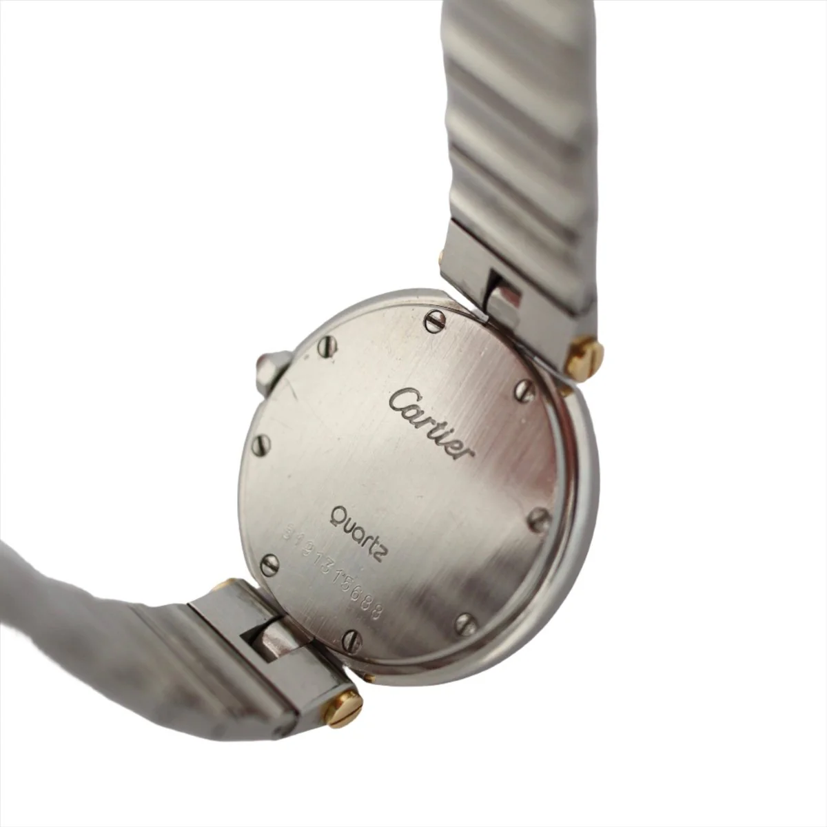 Montre Cartier Santos en or jaune et acier - Image 4