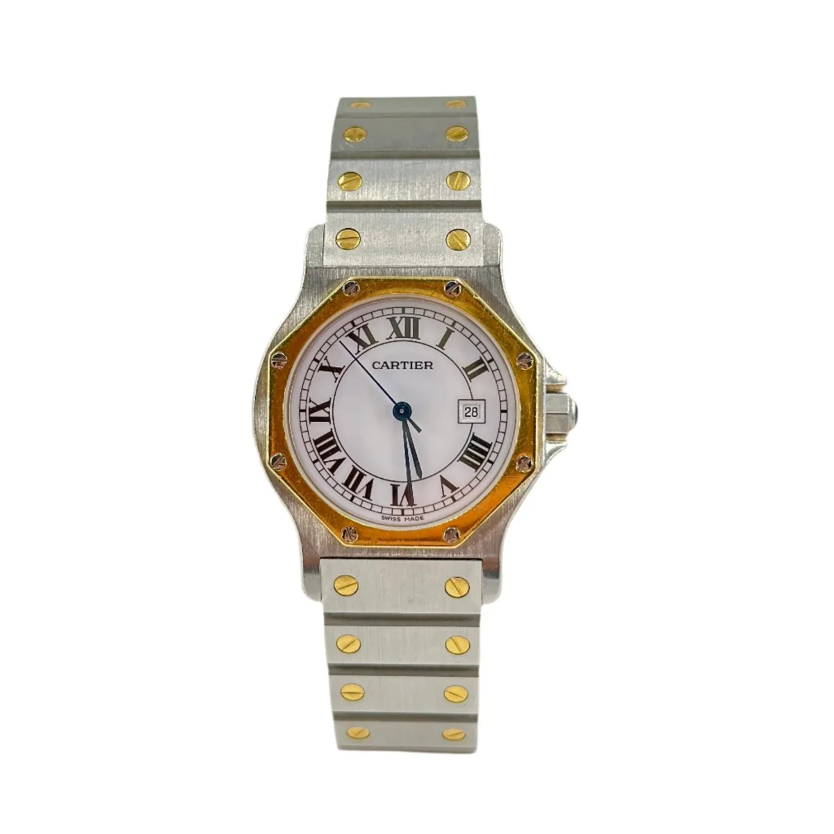 Montre CARTIER "Santos" en or jaune et acier
