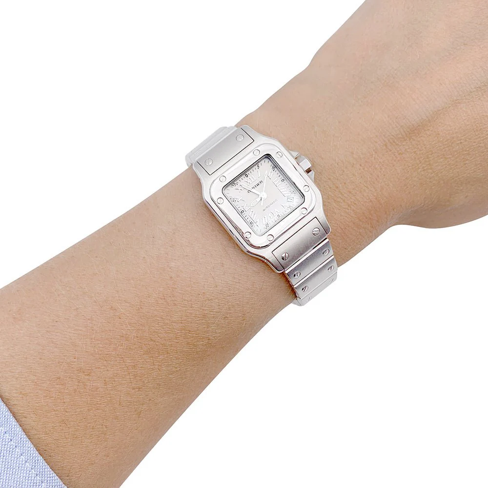 Montre CARTIER "Santos Galbée" en acier - Image 7