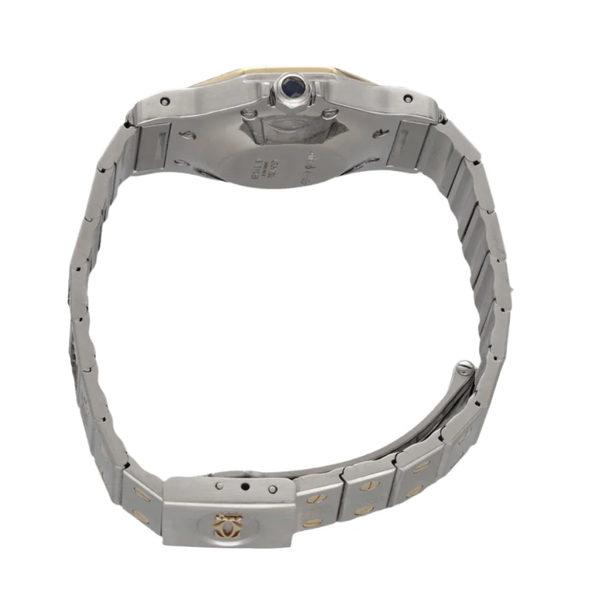 Montre CARTIER "Santos" en or jaune et acier - Image 5